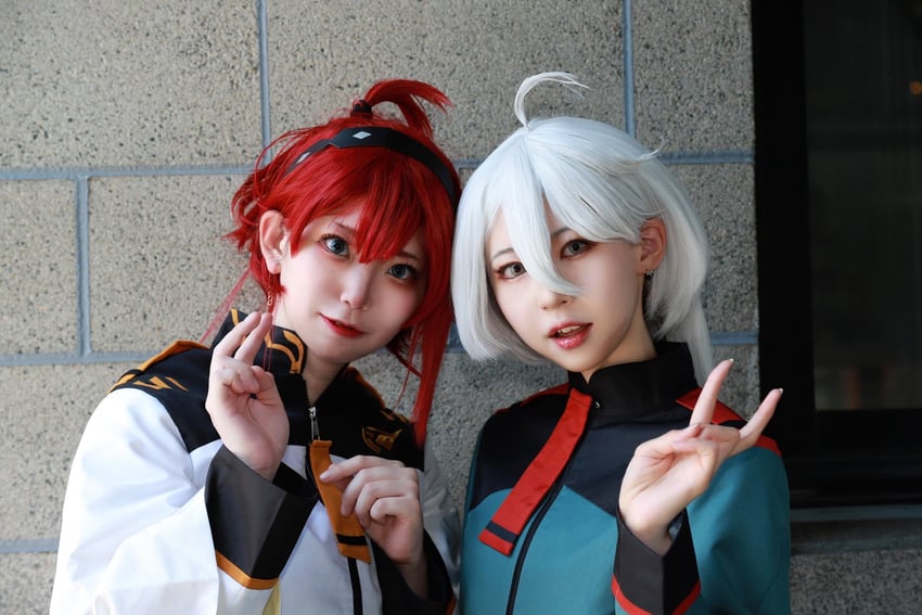 miorine rembran and suletta mercury (gundam and 1 more) by echo_11 and satou_yukino