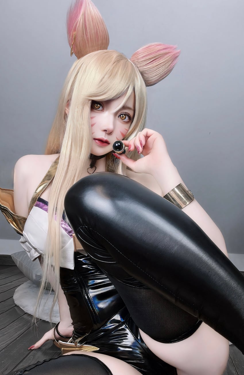 ahri and k/da ahri (league of legends) by puutin_cos