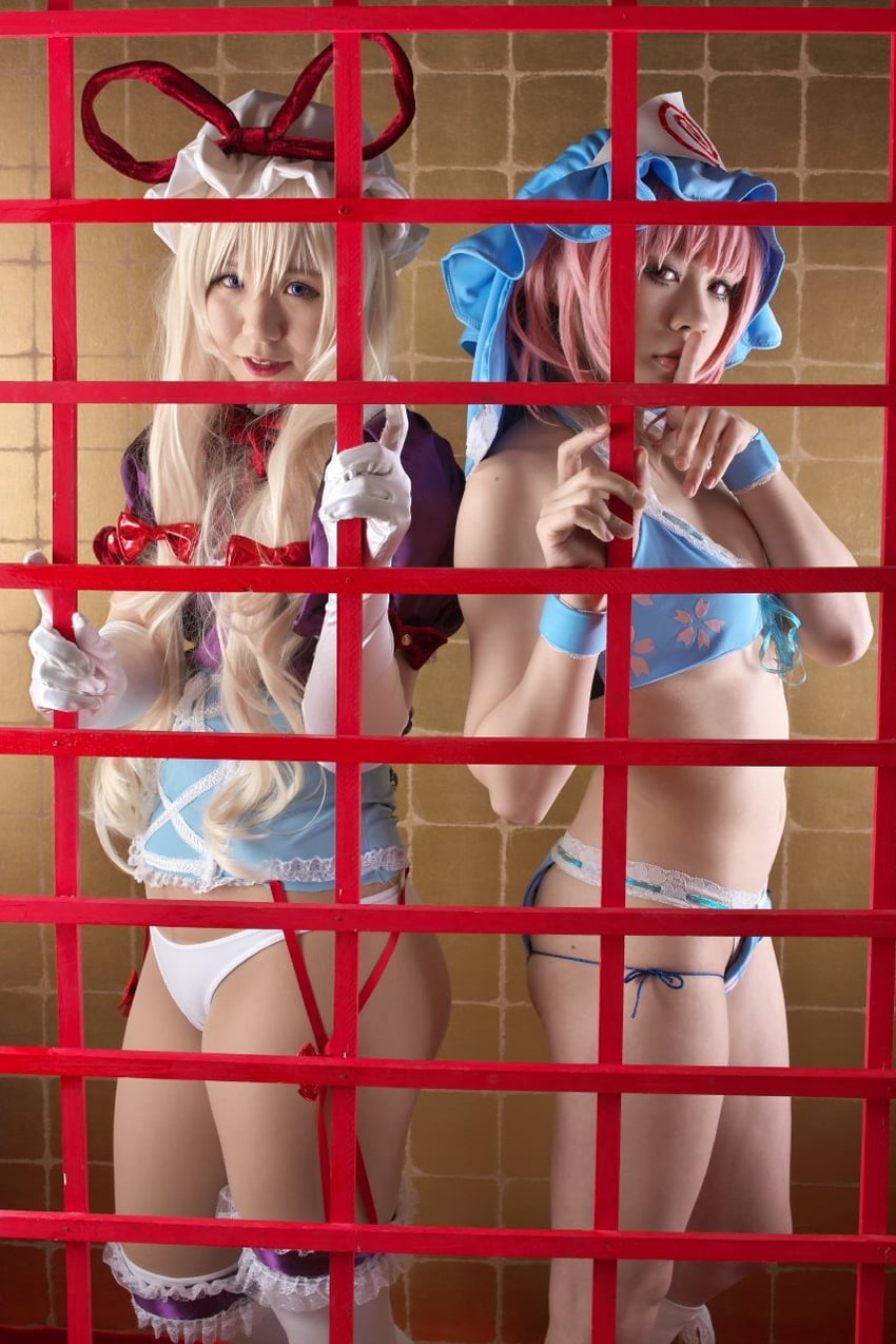 yakumo yukari and saigyouji yuyuko (touhou and 1 more) by c_hina_a, franxxxmelty, and jerom5121_(photographer)