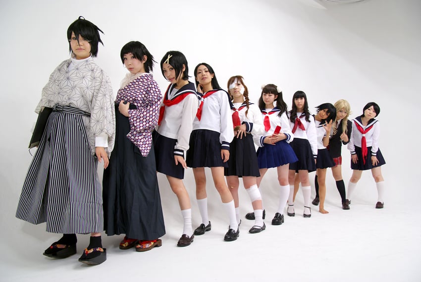 itoshiki nozomu, kobushi abiru, sekiutsu maria tarou, fuura kafuka, kimura kaere, and 5 more (sayonara zetsubou sensei)