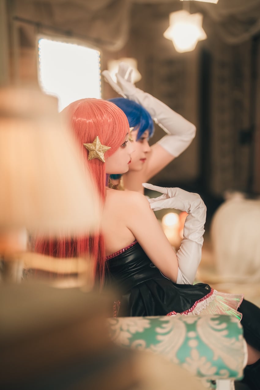 utada hikari and isora hibari (mawaru penguindrum) by cosplay_neu and puutin_cos