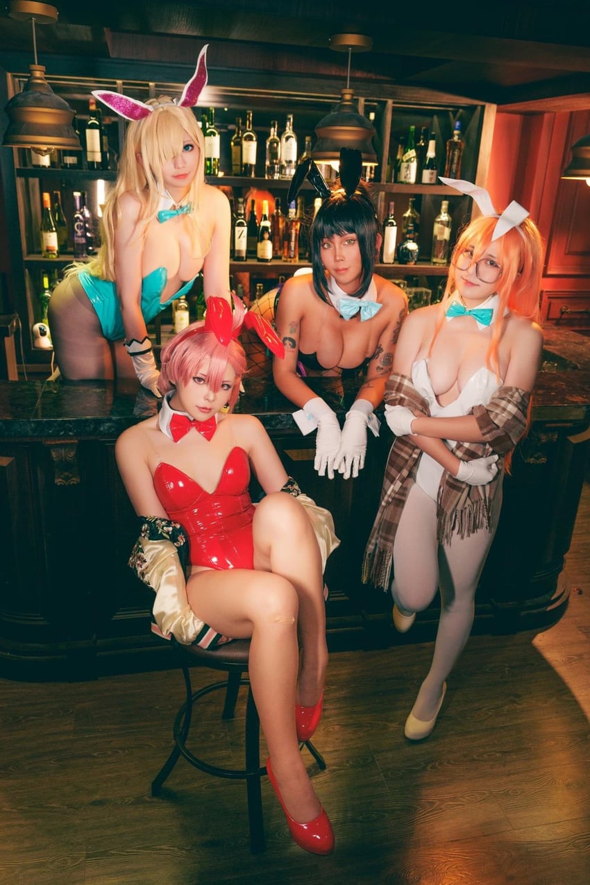 asuna, neru, karin, and akane (blue archive) by aira_ouob, galrita, sonigalion, and soraqq