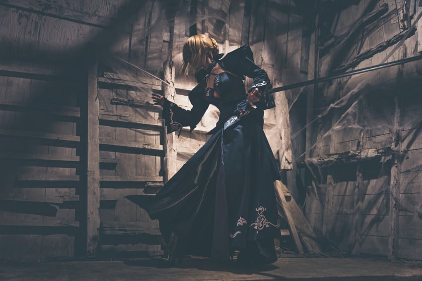 artoria pendragon and saber alter (fate and 2 more) by noshinoxxx