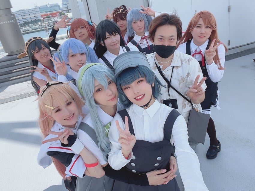 yuudachi, asashio, asashio kai ni, yuudachi kai ni, ooshio, and 8 more (kantai collection) by gamasanmk2, litonagi_(photographer), and tohko