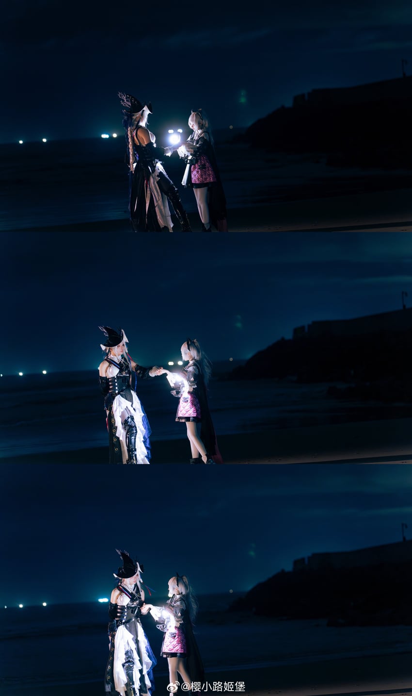 irene, specter, and specter the unchained (arknights) by tsuki_yue_jin and ying_xiaolu_ji_bao