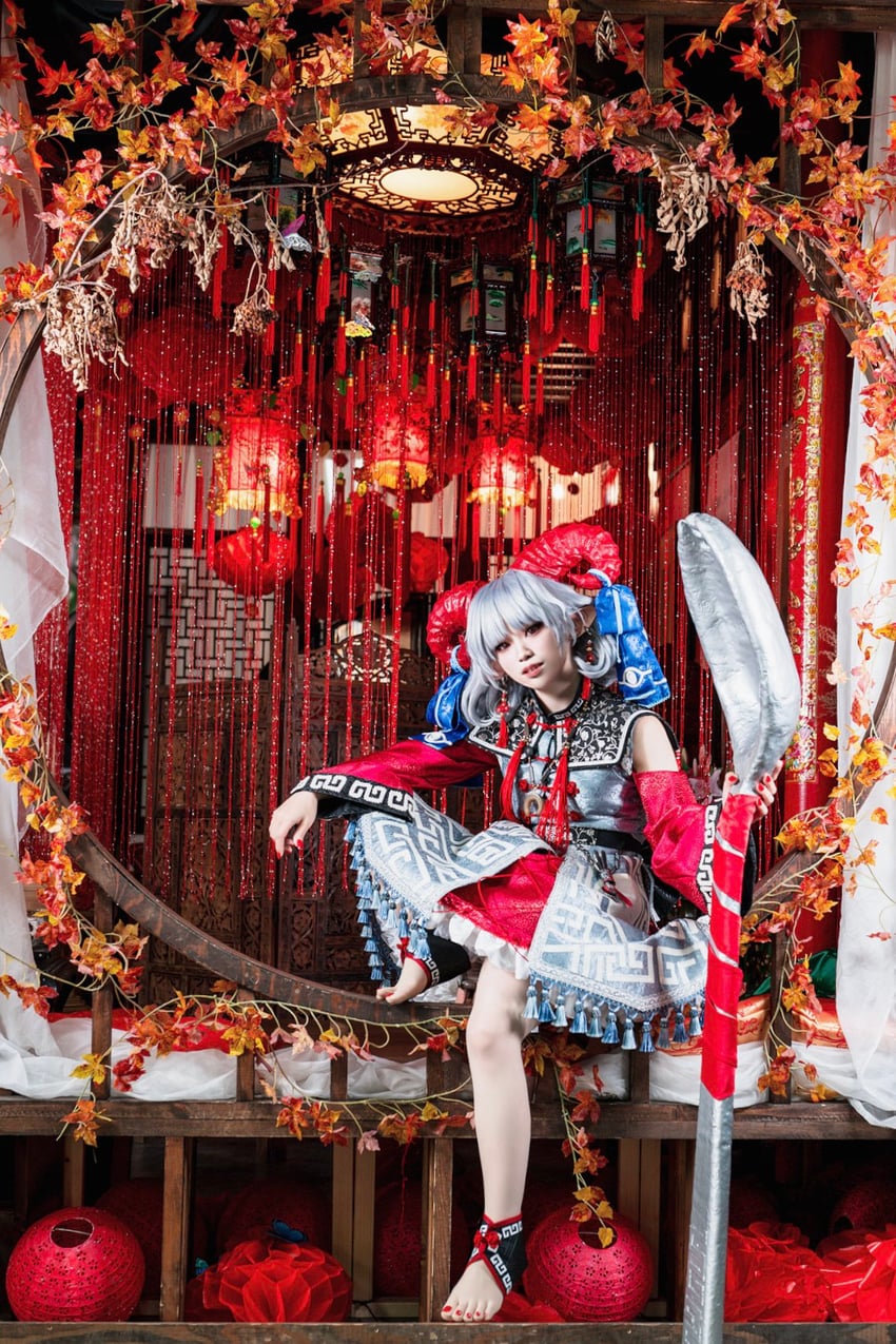 toutetsu yuuma (touhou) by nizo_(photographer) and yosino_23