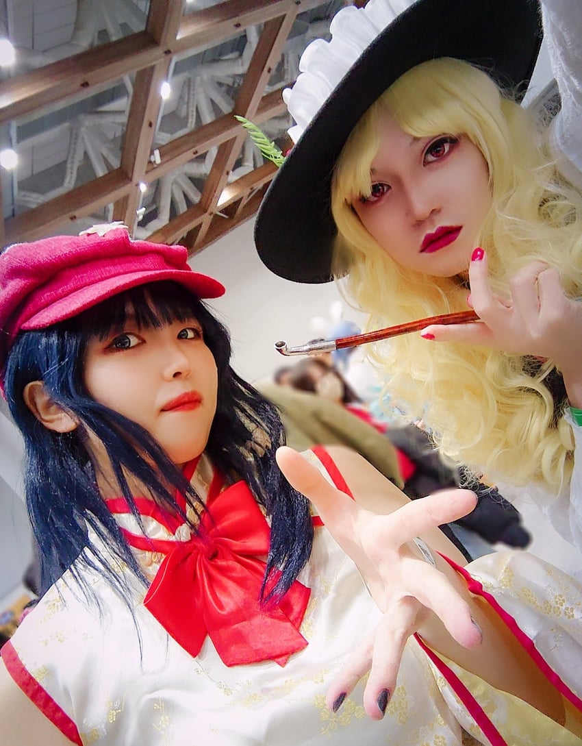 jacket girl and label girl (touhou and 2 more) by rusnrg1