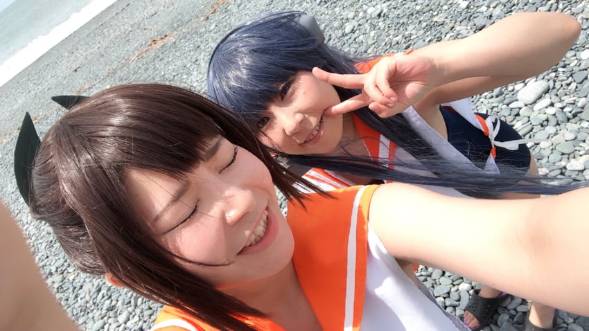 i-401 and i-400 (kantai collection) by shiba_(cosplayer) and tunatanaka