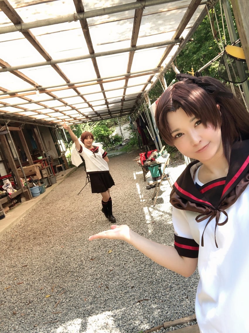 shikinami, ayanami, shikinami kai ni, and ayanami kai ni (kantai collection) by gamasanmk2 and tunatanaka