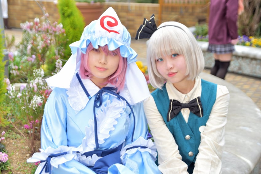 konpaku youmu and saigyouji yuyuko (touhou) by pepe_peke