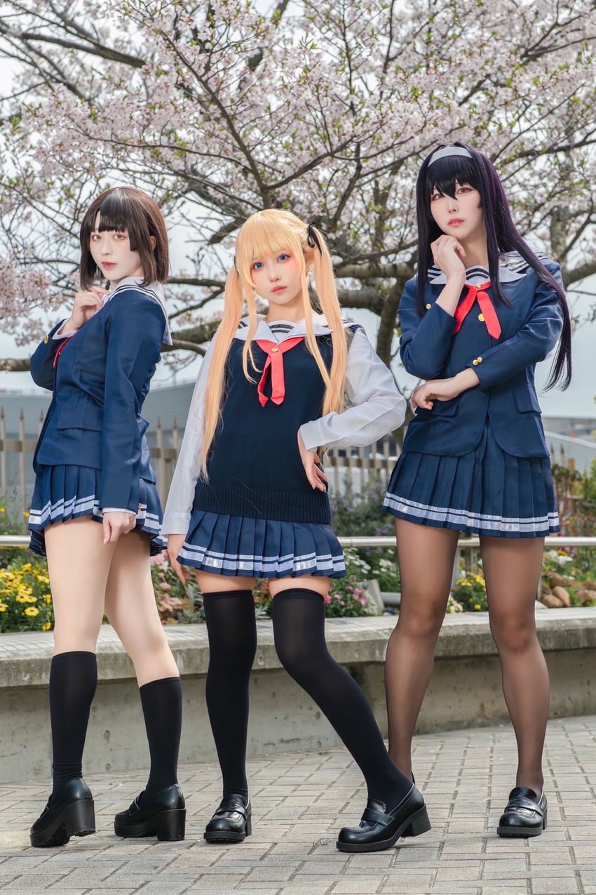sawamura spencer eriri, katou megumi, and kasumigaoka utaha (saenai heroine no sodatekata) by kayachanw1, ymnnkn_okura, and yukaaaaa0