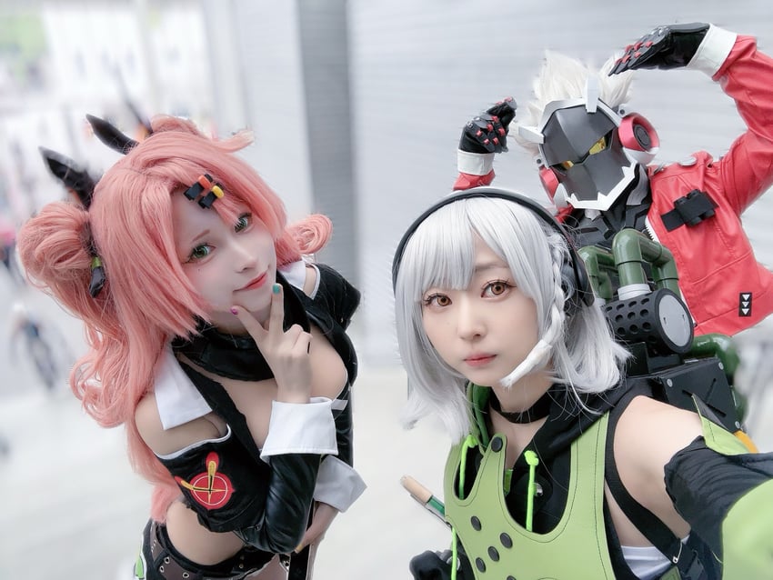 anby demara, nicole demara, and billy kid (zenless zone zero) by echo_11, magia_nyangorou, and yatiphoto