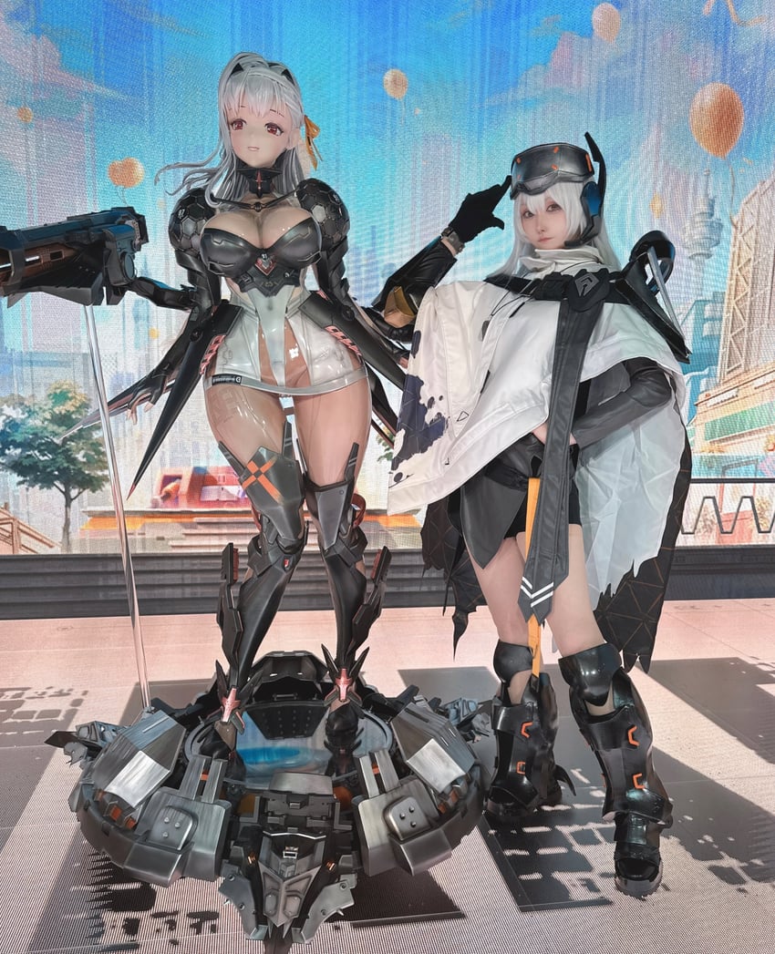 modernia and snow white (goddess of victory: nikke) by himononeko