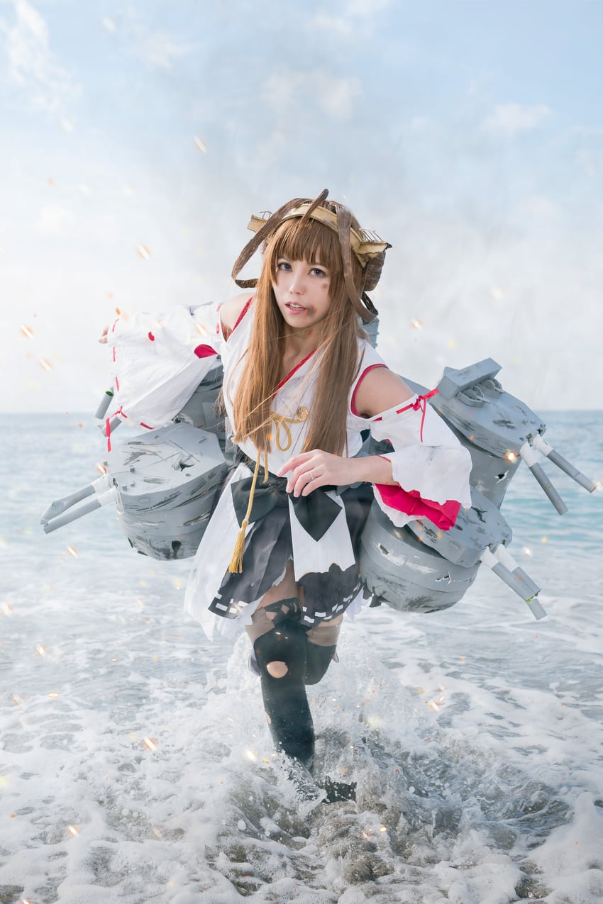 kongou and kongou kai ni (kantai collection and 1 more) by girasol6971 and litonagi_(photographer)