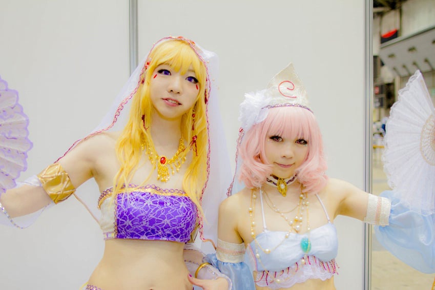 yakumo yukari and saigyouji yuyuko (touhou) by franxxxmelty and pichu_n_(photographer)