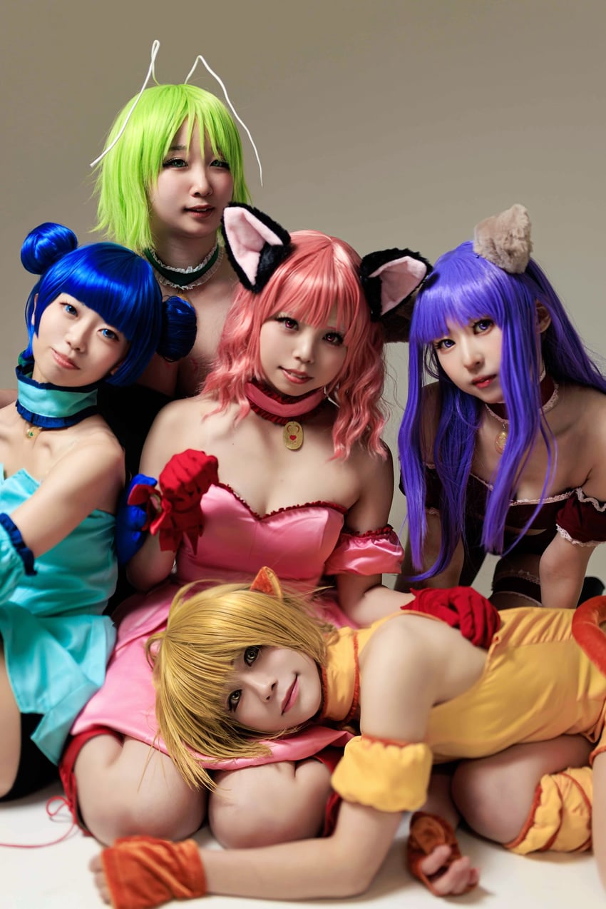 fujiwara zakuro, mew zakuro, midorikawa lettuce, aizawa mint, mew lettuce, and 5 more (tokyo mew mew) by 0209aira, echo_11, panpanpan88888, riyana, and wapicosu