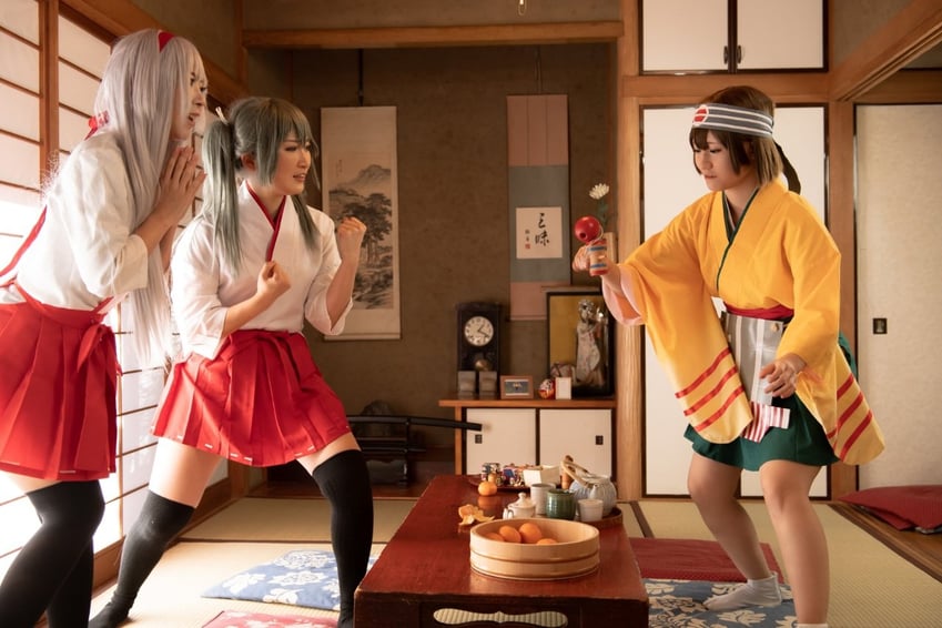 zuikaku, shoukaku, and hiryuu (kantai collection) by litonagi_(photographer), marie_morinaga3, and suzuharuna