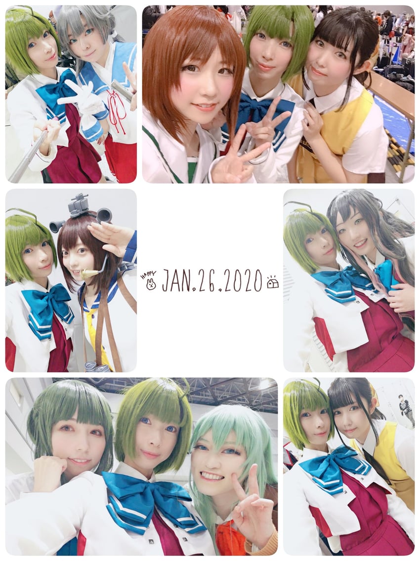 yuugumo, yuugumo kai ni, naganami, takanami, yukikaze, and 4 more (kantai collection and 1 more) by 34_hkxtc, ko_keshi_girl, mizuna, momonoex, sari_cos, shiosan0420, shirousagi_(sh1r0usagi0620), and tohko