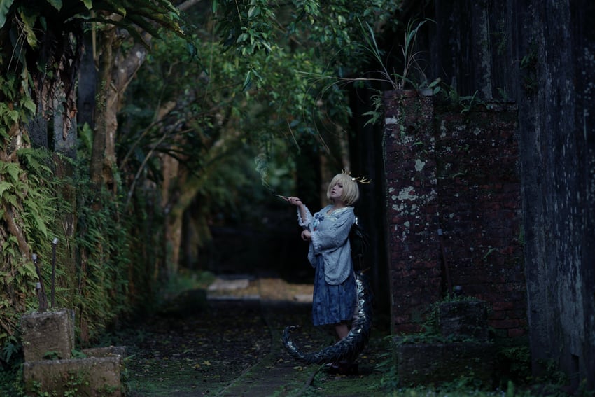 kicchou yachie (touhou) by miskawu_(photographer) and willow_aiko