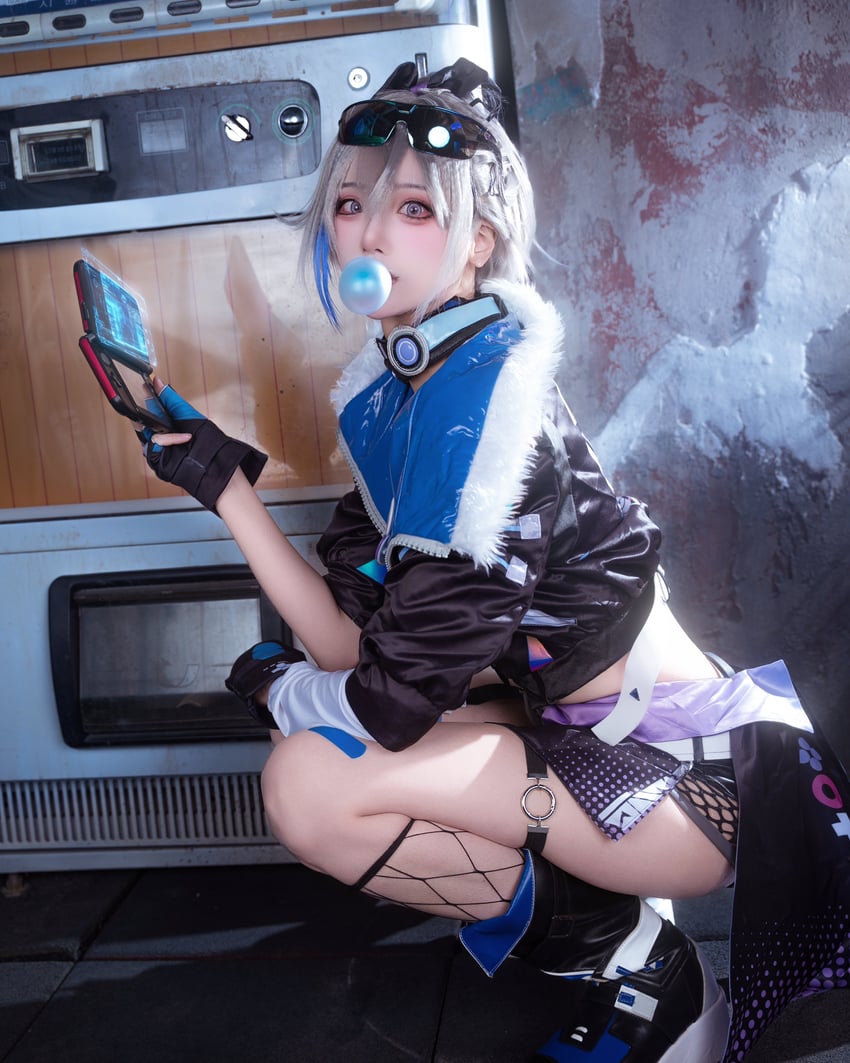 silver wolf (honkai and 1 more) by kae_0402