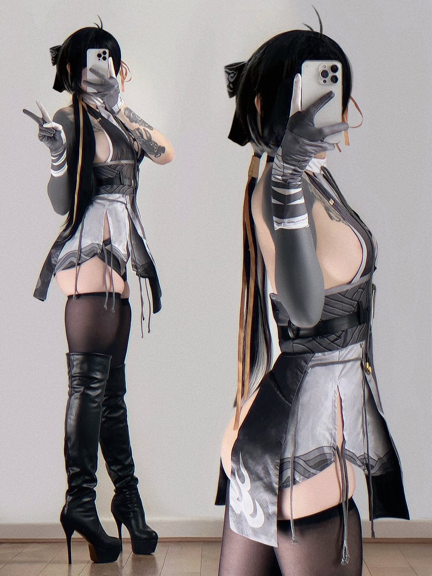 rover and female rover (wuthering waves) by lunara_fawn