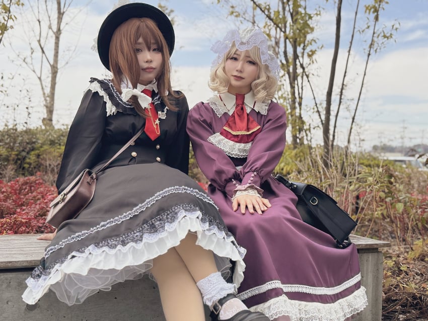 usami renko and maribel hearn (touhou) by 104chamm and guyasabu2002