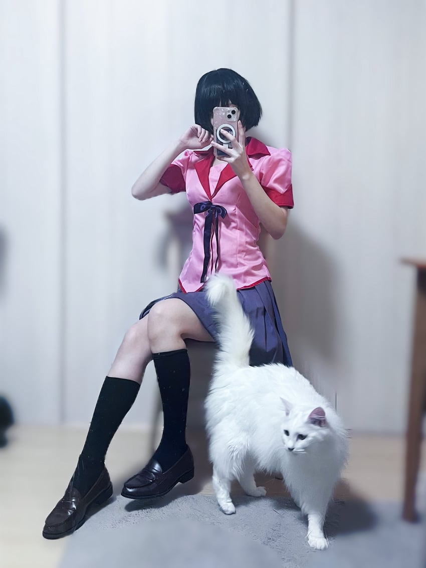 hanekawa tsubasa (monogatari and 1 more) by magia_nyangorou