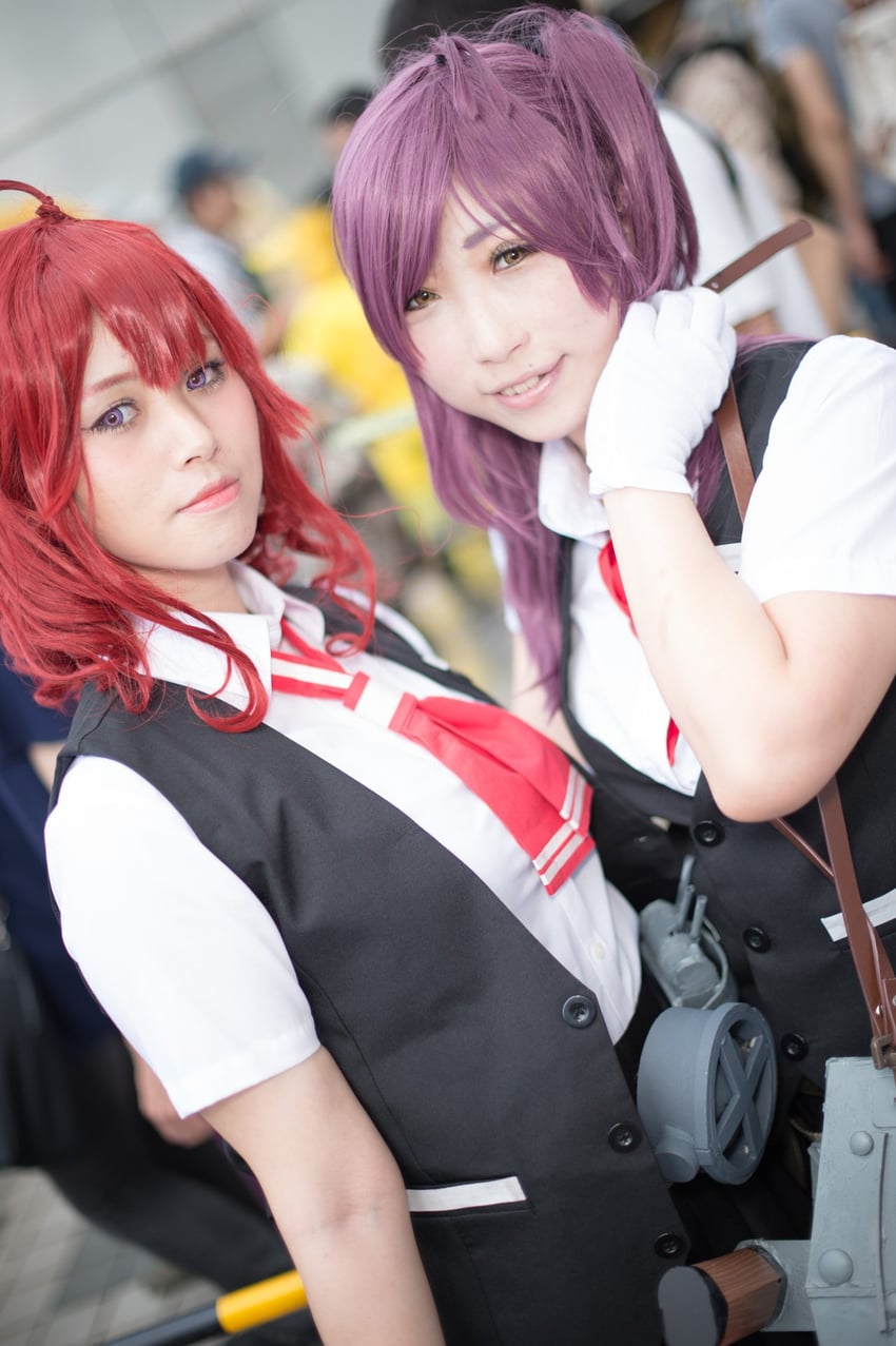 hagikaze and arashi (kantai collection) by imotiro and litonagi_(photographer)