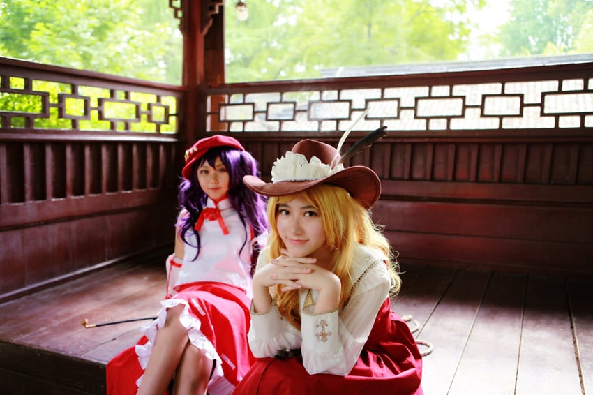 jacket girl and label girl (touhou and 1 more) by organastella