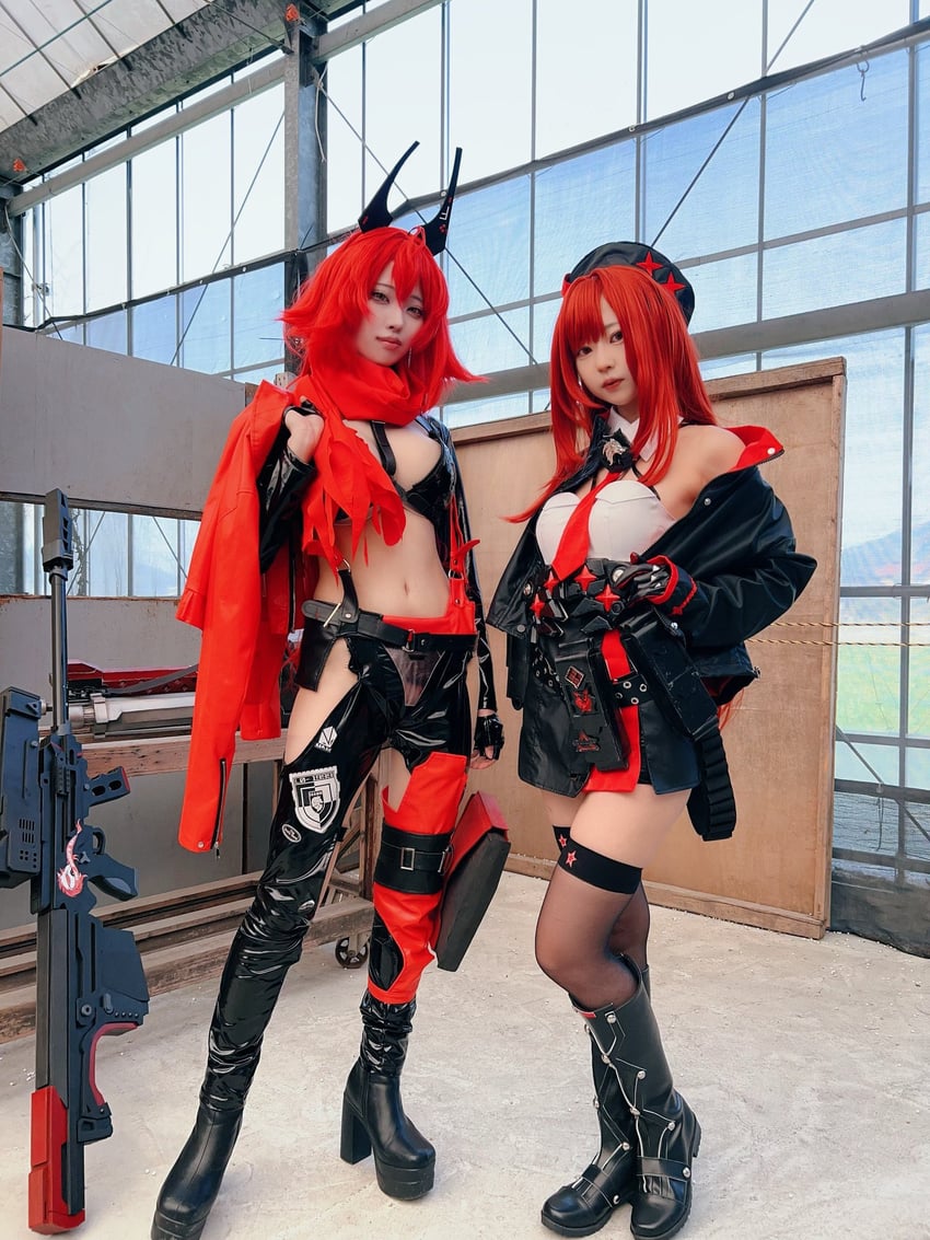 rapi and red hood (goddess of victory: nikke) by echo_11 and yinghua_04