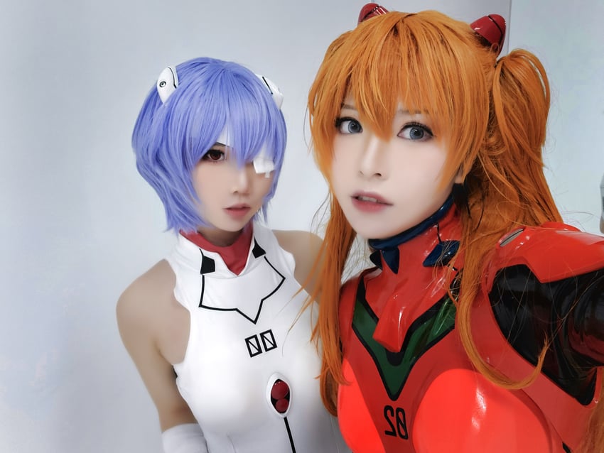 souryuu asuka langley and ayanami rei (neon genesis evangelion) by banbanko and mianzelizer