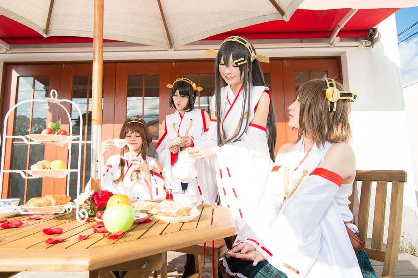 kongou, haruna, kirishima, and hiei (kantai collection) by girasol6971, imotiro, litonagi_(photographer), marie_morinaga3, and suzuharuna