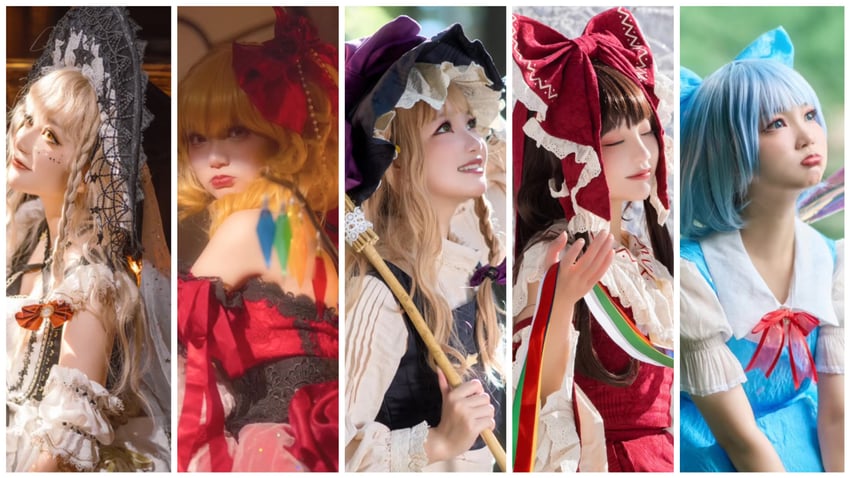 flandre scarlet, hakurei reimu, kirisame marisa, and cirno (touhou) by ysu2211