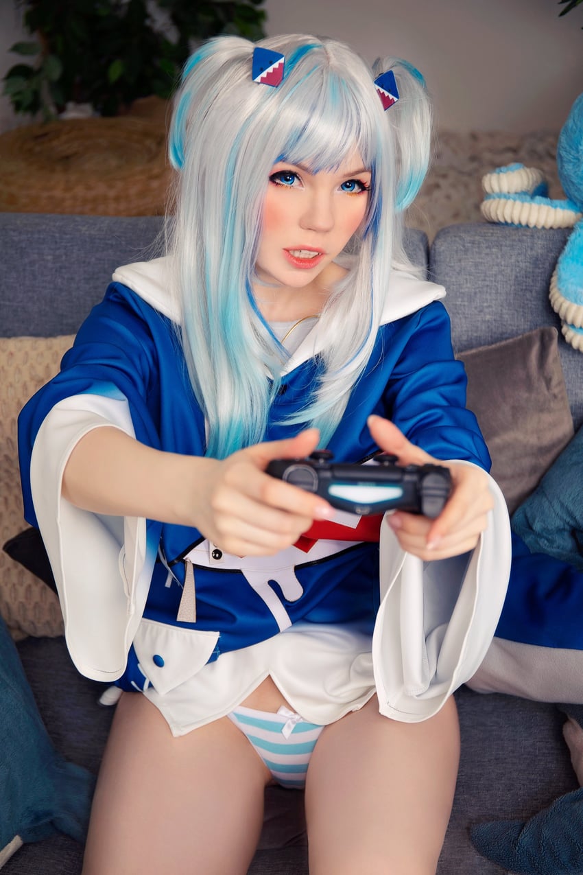 gawr gura (hololive and 1 more) by caticornplay