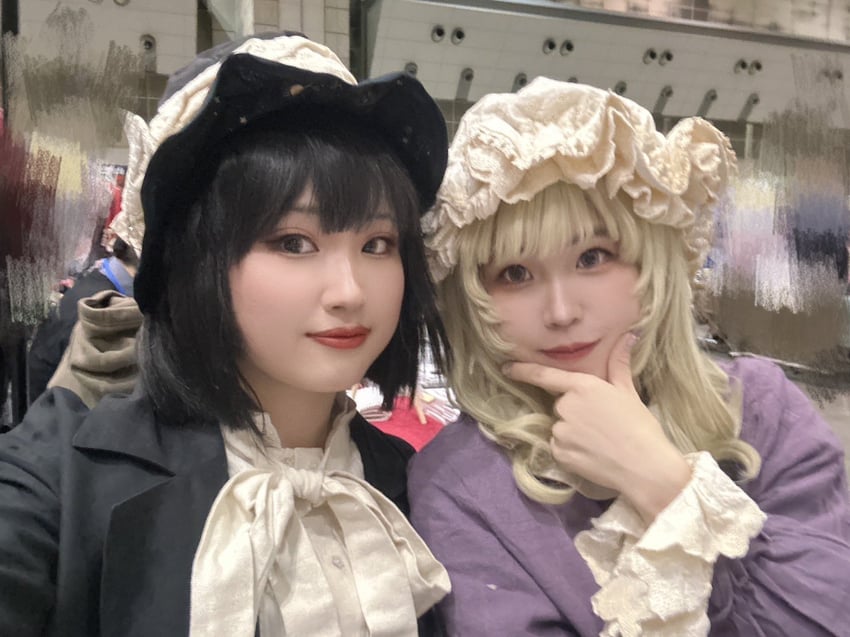 usami renko and maribel hearn (touhou) by gsotm_mik and tuzura_cosplay