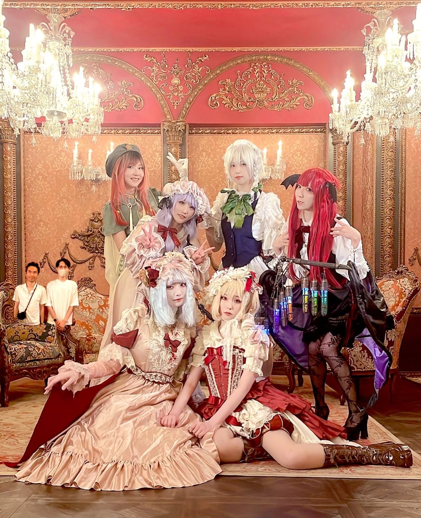 flandre scarlet, remilia scarlet, izayoi sakuya, patchouli knowledge, koakuma, and 1 more (touhou and 1 more) by 310re45, 3sou3, amaya_moment2, ayaya1101, miyako_sasara, sensei_momomo, and uhimaru999