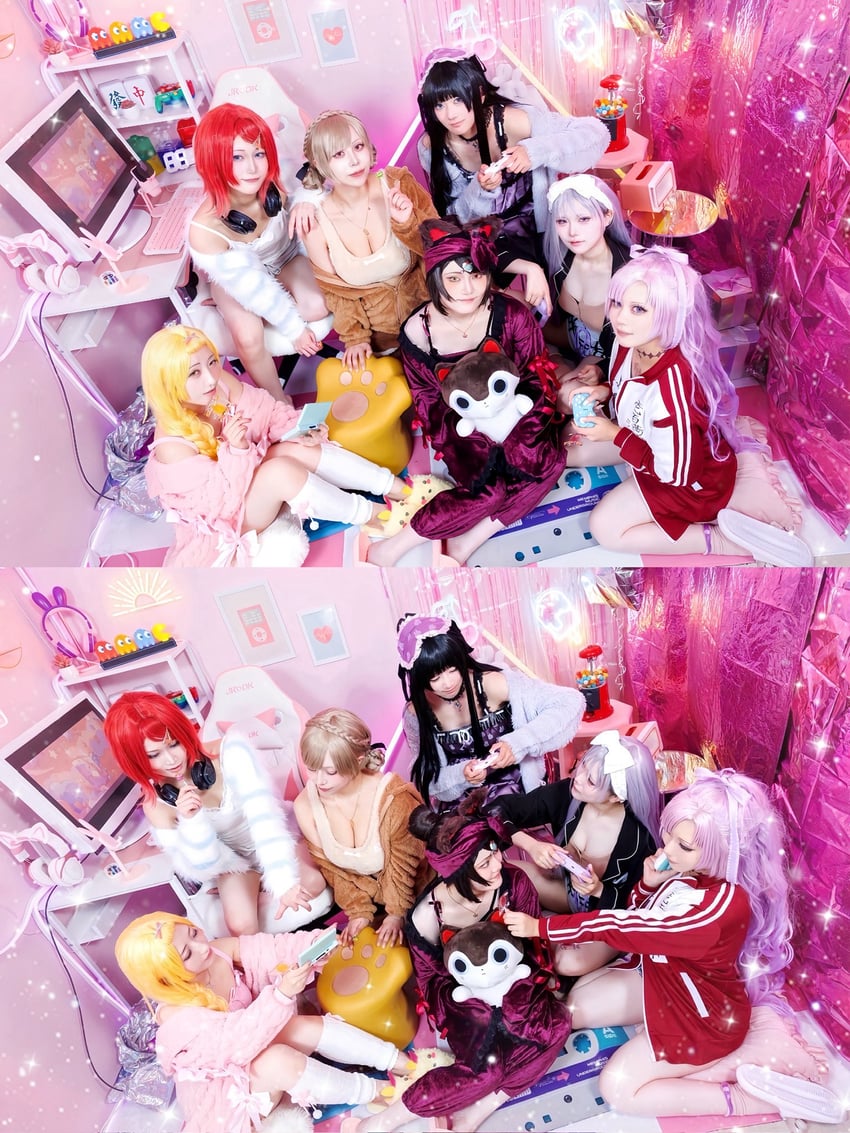 ange katrina, tsukino mito, inui toko, banken, higuchi kaede, and 3 more (nijisanji) by butanikunikuu, cos_nty, dango_photoo_(photographer), milk_(28daysiorin), miyadayo, na_maru, nico25, and rion_0607