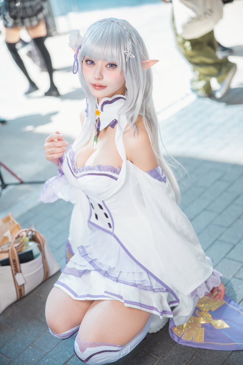 emilia (re:zero kara hajimeru isekai seikatsu) by nek_n_mmm