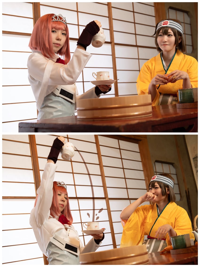 hiryuu and ark royal (kantai collection) by ko_keshi_girl