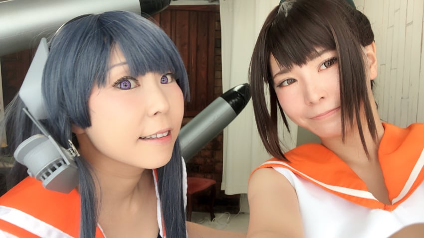 i-401 and i-400 (kantai collection) by shiba_(cosplayer) and tunatanaka